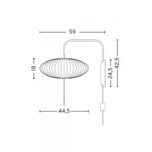 Lámpara pared Nelson Saucer Sconce Hay. Lámparas modernas perfectas para salón.