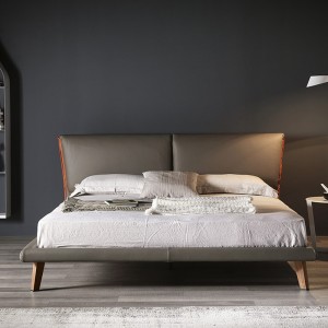 Cama Adam de Cattelan Italia con cabecero y somier. Camas de diseño moderno.