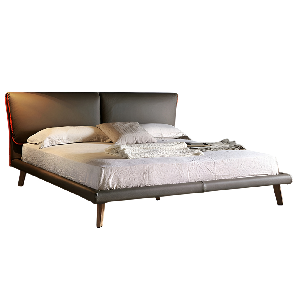 Cama Adam de Cattelan Italia con cabecero y somier. Camas de diseño moderno.