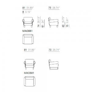 Sillón Magnus de Joquer. Butacas y sofás de diseño moderno. Butacas para salones.