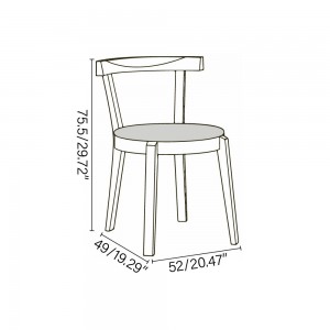 Silla Punton tapizada de Ton. Sillas de restaurante, de varios interiores.