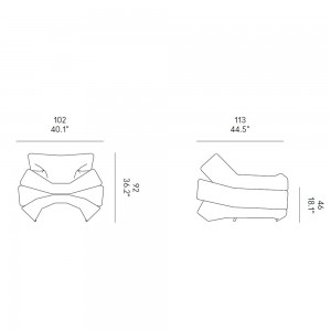 Sillón Mass Pressure Horm. Muebles modernos de diseño italiano. Sillón contemporáneo.