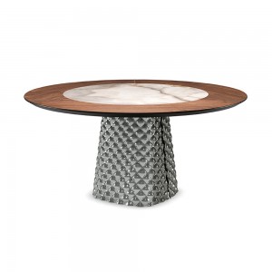 Mesa  Atrium Ker-Wood Round de Cattelan Italia para comedor. Mesas de comedor.