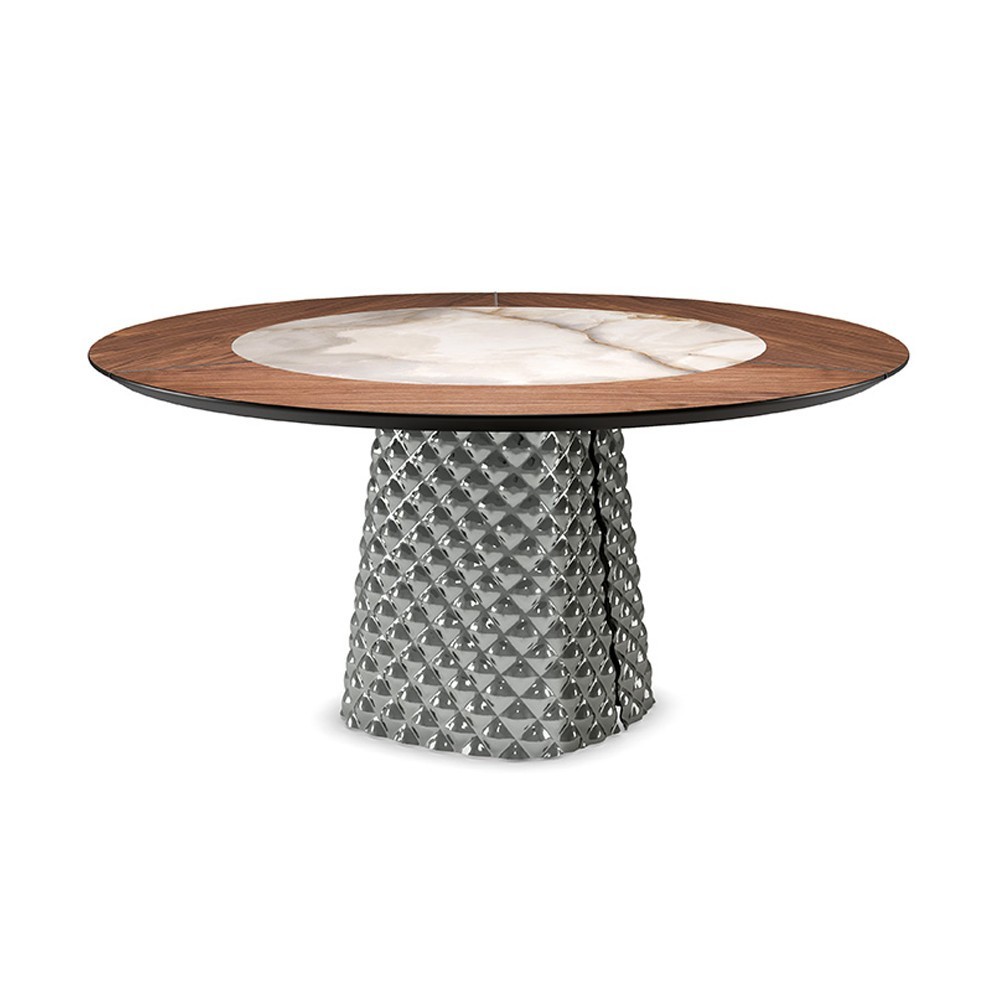 Mesa  Atrium Ker-Wood Round de Cattelan Italia para comedor. Mesas de comedor.