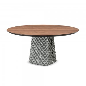 Mesa Atrium Wood Round de Cattelan Italia. Muebles modernos italianos. Mesas de comedor.
