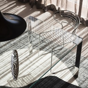 Mesa Liko Glass 404 fija de Desalto. Mesas de cristal de diseño italiano.