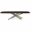 Mesa Lancer Wood de Cattelan Italia. Mesa moderna. Mesas para coemdor de cristal.