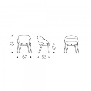 Silla Camilla de Cattelan Italia. Sillas de diseño italiano. Sillas modernas.