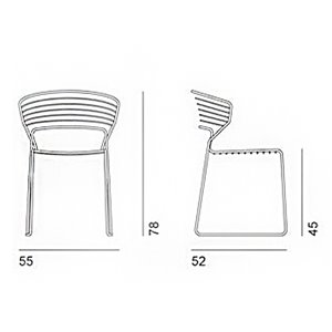 Silla Koki Wire Desalto. Silla moderna de diseño para ambientes de interior.