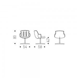 Silla Rihanna X de Cattelan Italia. Sillas de diseño. Sillas giratorias modernas.
