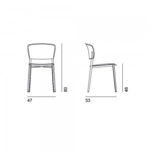 Silla de diseño PLY para comedor de Desalto. Silla moderna de diseño.