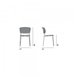 Silla Ply Tapizada Cuero Desalto. Muebles modernos de diseño italiano.