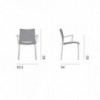 Silla elegante Sand con brazos tapizada para comedor o salones de Desalto.