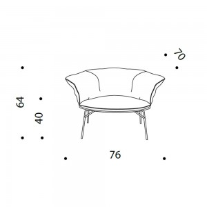 Sillón Moon Driade. Mueble de diseño moderno ideal para hogares, de interiores.