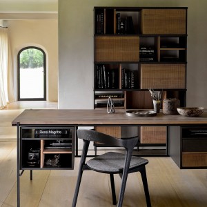 Estantería Oscar de Ethnicraft. Muebles modernos macizos. Estantería de salón.