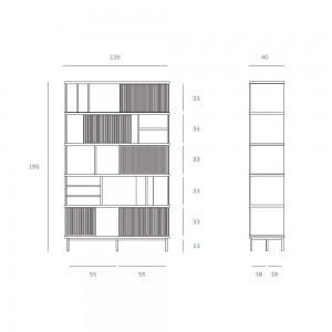 Estantería Oscar de Ethnicraft. Muebles modernos macizos. Estantería de salón.