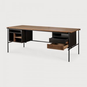 Escritorio Oscar cajones de Ethnicraft. Escritorios de madera modernos para hogar.