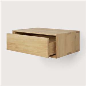 Mesita noche Nordic II suspendida de Ethnicraft. Mobiliario para dormitorio. Mesitas de noche modernas.