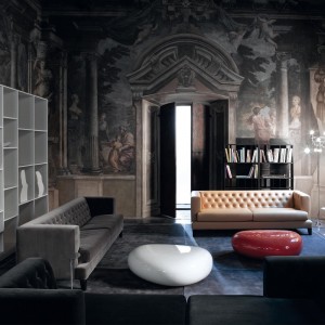 Sofá Hall Driade. Elegantes muebles tapizados para el hogar. Diseño único.