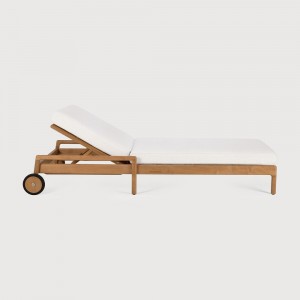 Tumbona Jack Teca natural-Cojín Off White