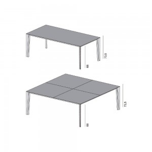 Mesa Skin Outdoor Desalto. Mesas de diseño italiano ideal para jardines.