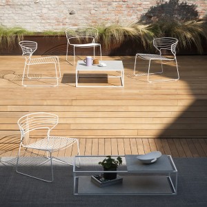 Butaca Koki Wire Outdoor Desalto. Silla lounge de diseño original para jardín.