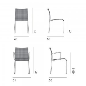 Silla original Sand Light Outdoor de Desalto. Silla ideal para jardines.