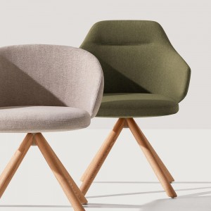 Sillón Binar60 giratorio madera Inclass. Sillones de diseño ideal para interiores.