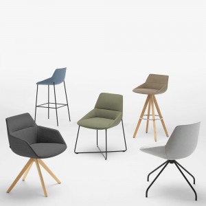 Taburete Dunas XS giratorio madera Inclass. Taburetes de diseño ideal para salón.