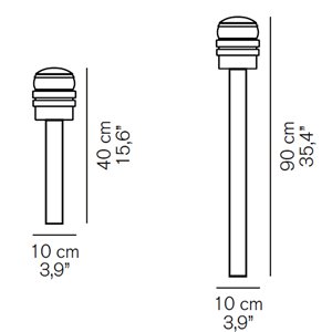 Lámpara suelo Fresnel exterior Oluce