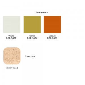 Silla de madera Green Colors wood de Mobles 114. Sillas modernas de comedor.