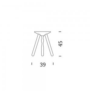 Taburete bajo Luco Mobles 114. Diseño moderno de taburete para interiores.