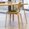 Silla Gràcia Wood textil Mobles 114. Diseño único para comedor o contract.