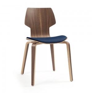 Silla Gràcia Wood textil Mobles 114. Diseño único para comedor o contract.