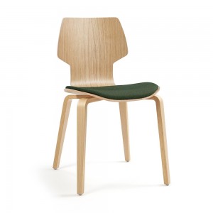 Silla Gràcia Wood textil Mobles 114. Diseño único para comedor o contract.