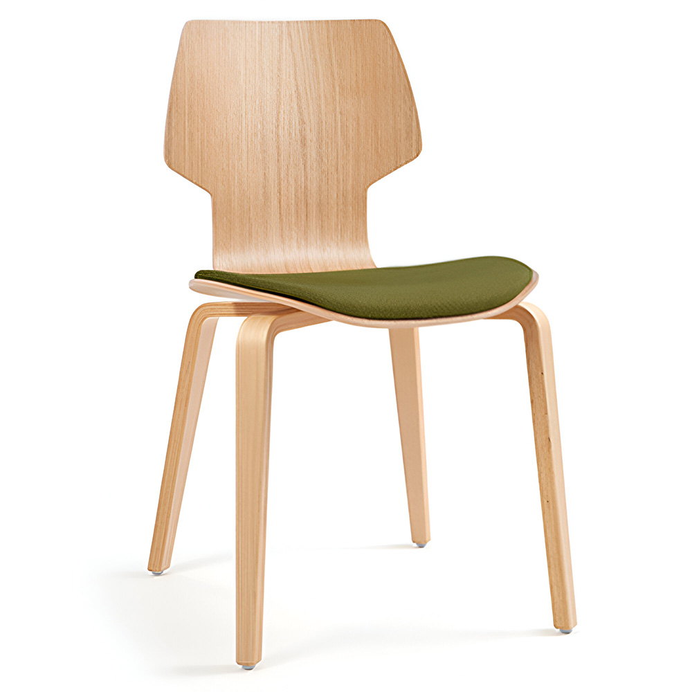 Silla Gràcia Wood textil Mobles 114. Diseño único para comedor o contract.