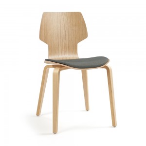 Silla Gràcia Wood textil Mobles 114. Diseño único para comedor o contract.