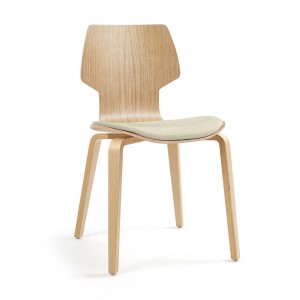 Silla Gràcia Wood textil Mobles 114. Diseño único para comedor o contract.