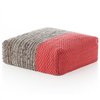 Puf Mangas Square Plait Coral de GAN. Alfombras modernas. Puf modulares.