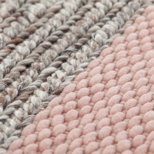 Puf Mangas Square Plait Rosa de GAN. Puf de diseño moderno para salón.