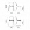 Silla Babila 2710/2720 de Pedrali. Sillas de diseño. Sillas para comedor o contract.