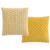 Cojín Silai cuadrado Yellow-yellow de GAN. Cojines de lana modernos.
