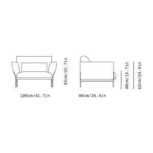 Sillón Majestic Omelette ed. Butacas de diseño ideal para ambientes interiores.