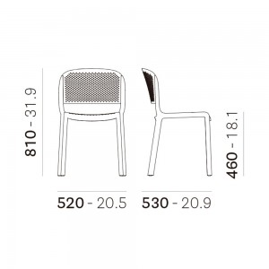 Silla Dome 261 de Pedrali. Sillas de diseño moderno. Sillas para terrazas.