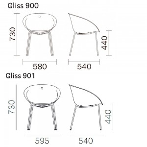 Sillón Gliss 900/901 de Pedrali. Sillas de diseño. Sillones modernos tapizados.