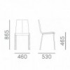 Silla Kuadra 1291 de Pedrali. Sillas de diseño. Sillas tapizadas para contract.