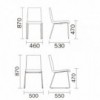 Silla Kuadra 1051/1058 de Pedrali. Sillas de diseño contemporáneo italiano.