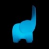 Silla infantil Tino con forma de elefante iluminada ideal para exteriores.