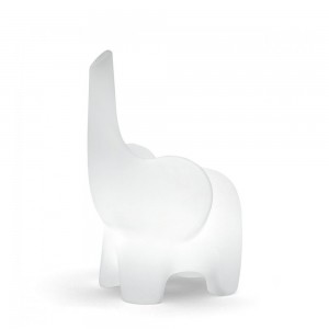 Silla infantil Tino con forma de elefante iluminada ideal para exteriores.