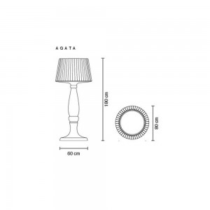 Lámpara Pie Agata Myyour. Lámpara moderna de diseño para interior y exterior.